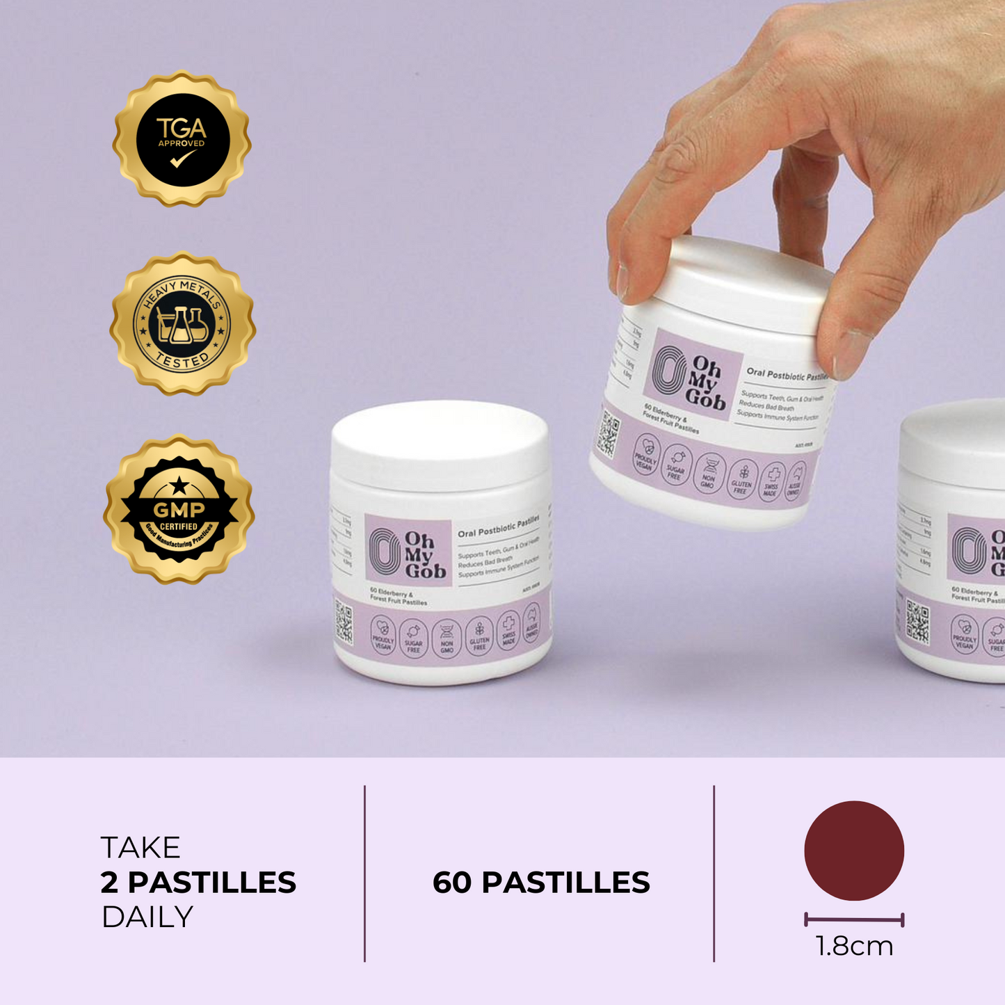 Oral Postbiotic Chewable Pastilles